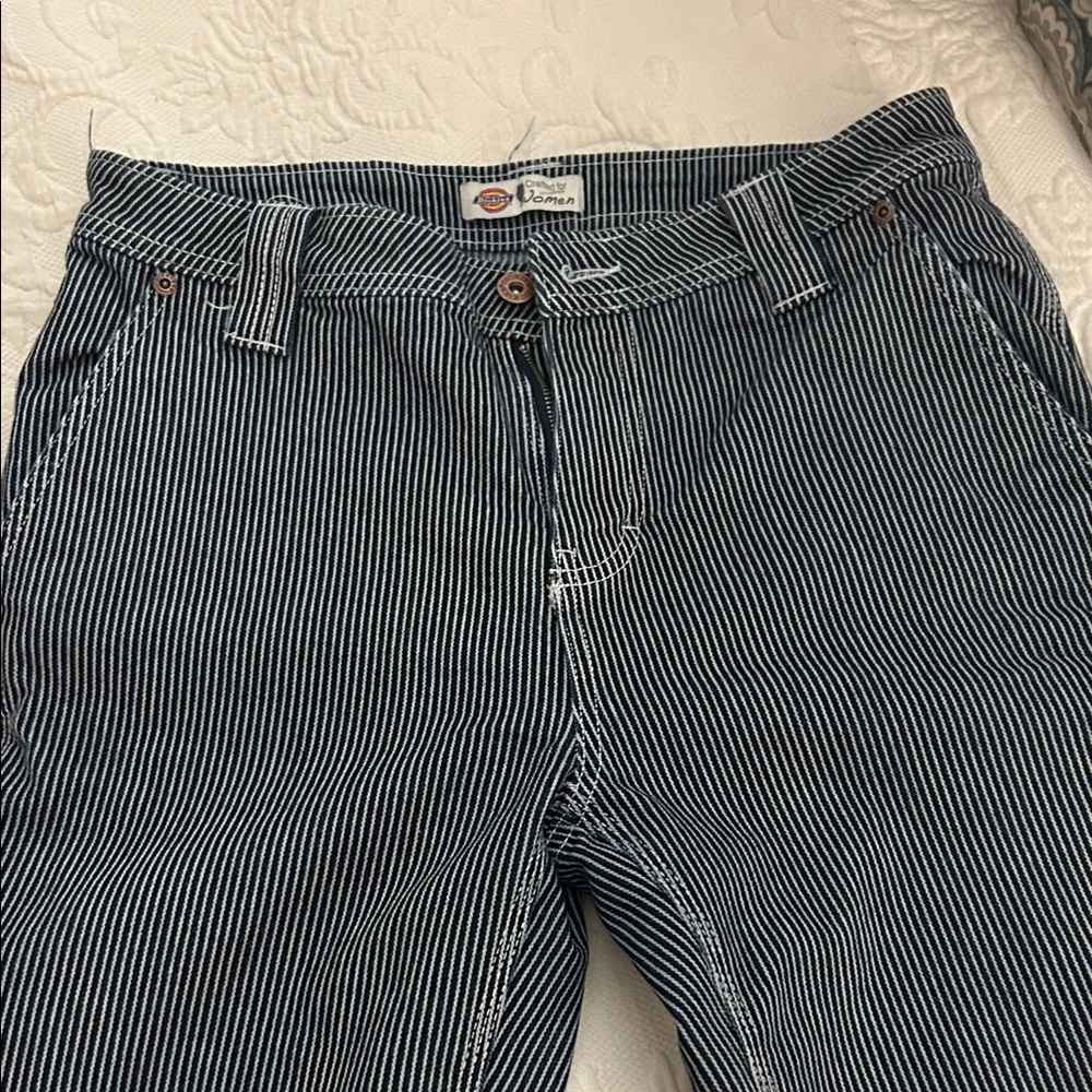 Dickies Navy and White Pinstripe Work Pants